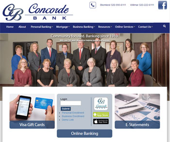 Concorde Bank Website