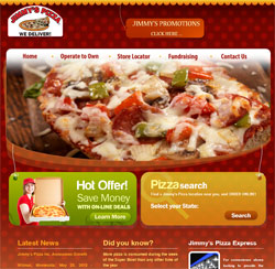Jimmy's Pizza Website